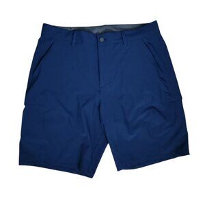 32 Degrees Cool Shorts Mens Size 34 Solid All Blue Athleisure Activewear Pockets